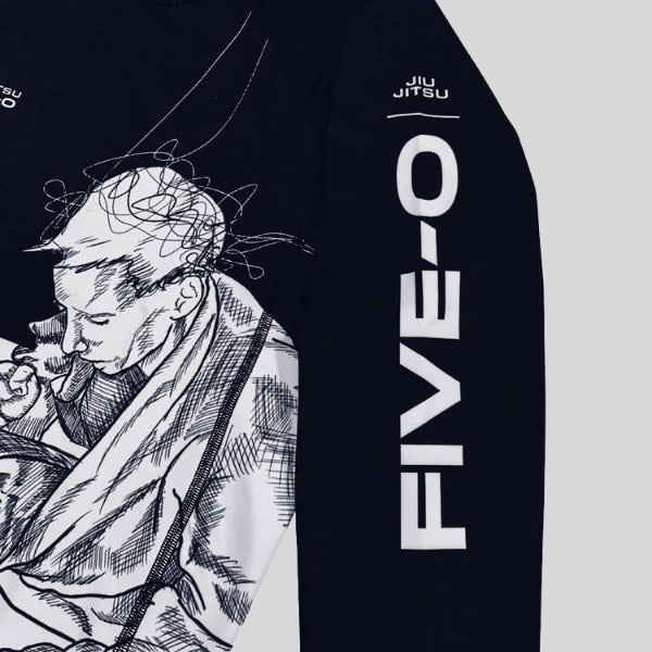 Pistol Grip Long Sleeve Rashguard // Pre-Order* - Jiu Jitsu Five-O