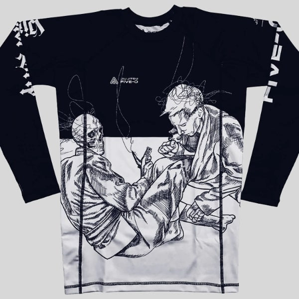 Pistol Grip Long Sleeve Rashguard // Pre-Order* - Jiu Jitsu Five-O