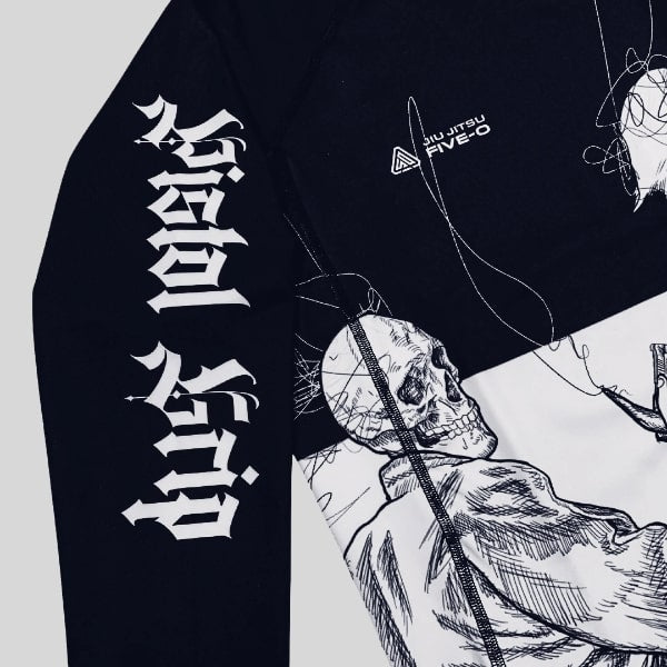 Pistol Grip Long Sleeve Rashguard // Pre-Order* - Jiu Jitsu Five-O