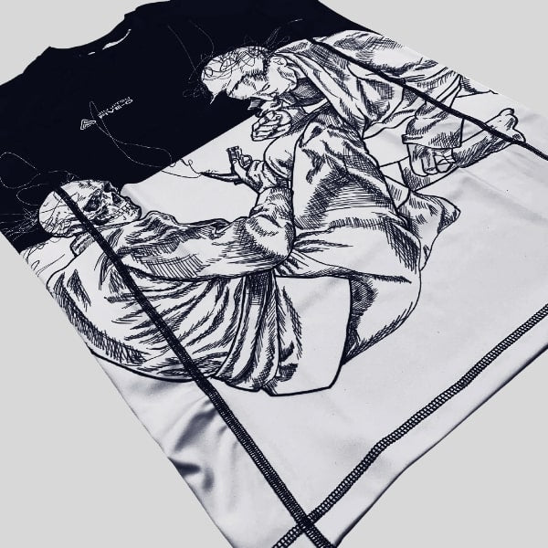 Pistol Grip Short Sleeve Rashguard // Pre-Order* - Jiu Jitsu Five-O